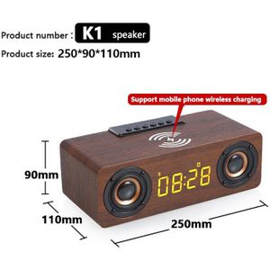 Home Theater Houten Tv Geluid Bar Computer Bluetooth Luidspreker Subwoofer Fm Radio Draadloze Opladen Wekker Caixa De Som