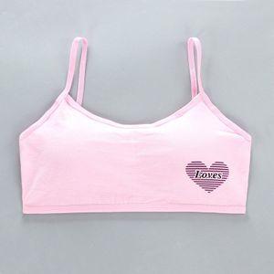 Katoen Sport Bh Kinderen Training Bras Met Borst Pad Afneembare Tieners Tops Voor Meisjes Kids Ondergoed Geen Stalen Ring Aged 8-16