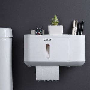 Wc Tissue Doos Wc Toiletpapier Rack Pompen Papier Doos Wc-papier Doos Gratis Geperforeerde Waterdicht Papierrol Buis