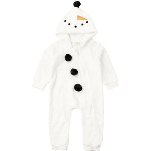 Pasgeboren Baby Meisje Jongen 0-3Y Rompertjes Fall Winter Fuzzy Rits Wit Warm Romper Jumpsuit Hoodies Kleding