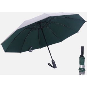 Business Titanium Zilver Paraplu Mannen Winddicht 10K Automatische Reverse Reflecterende Opvouwbare Paraplu Regen Vrouwen Golf Parasol