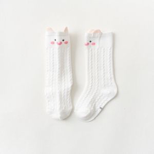 6 Paar/partij 0-1-3Years Cartoon Leuke Super Dunne Jacquard Mesh Baby Kids Mosquito Sok Kinderen Baby Tofddler Knie Hoge Sokken