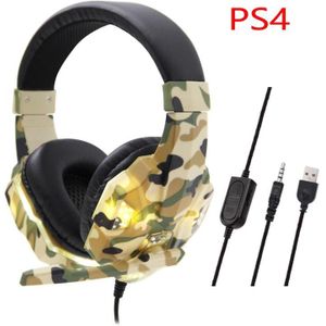 Gaming Headset Over Ear Stereo Hoofdtelefoon Met Microfoon Voor PS4 Pro Pc Switch Laptop ⑤