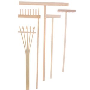 4Pcs/5Pcs Bamboe Zen Home Decoratie Ontspanning Handgemaakte Tuin Hark Meditatie Gereedschap