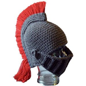 Spartan Helm Ridder Gehaakte Muts Gebreide Muts Ski Grappig Masker Warm Winter Caps Beanie Voor Mannen Vrouwen ASD88