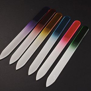 1Pcs Gekleurde Crystal Glass Nail File Gepolijst Manicure Gereedschap Gezandstraald Glas Nagelvijl Set Beschikbaar Op Beide Zijden