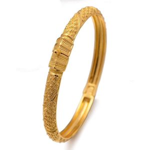 24K 1 Stuks/partij Ethiopische Goud Kleur Armbanden Voor Vrouwen Factory Prijs De Stijl Van Afrikaanse Midden-oosten Dubai sieraden