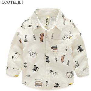 Cootelili Cartoon Kinderen Jongens Shirt Kid Lange Mouw Auto Shirts Kind Kids Jongens Shirt Tops Blouse Casual Kleding