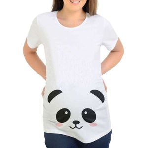 Zomer Mode Zwangere Vrouwen Schat Moeder Cartoon Panda Print Zwangere Vrouwen Shirt Baby Zwangere Vrouwen T-shirt