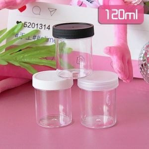 Gelukkig Aap 10/20 Stks/set 120Ml Slime Box Container Plastic Transparante Opbergdoos Voor Pluizige Wolk Clear Knapperig slime Klei