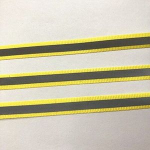 50 Yards 1 Cm Nylon Fluorescerende Zilver Reflecterende Singels Lint Safe Waarschuwing Tape Versieringen Diy Garment Tassen Schoenen Materiaal