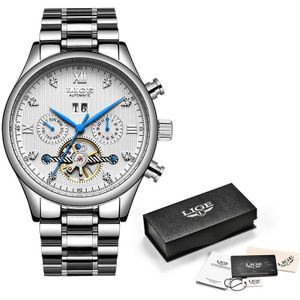 LUIK heren Horloges Top Brand Luxe Automatische Mechanische Luxe Tourbillon Horloge Voor Mannen Sport Horloge Heren Reloj Hombre