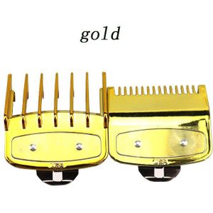 2 Stks/set Roestvrij Staal Opknoping Gesp Olie Hoofd Gradiënt Clippers Limiet Kam 1.5/4.5Mm Elektrische Push Remklauw Kapsel tool Set