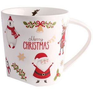Vrolijk Kerstfeest Aanwezig Keramische Creatieve Mok Thee Cup Drinkware Voor Vriend 10.7X10.5 Cm 500 Ml