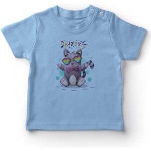 Angemiel Baby Papyonlu Kat Baby Boy T-shirt Blauw