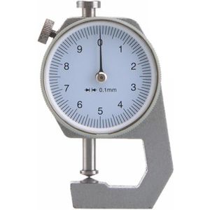 Lederen Papier Wijzerplaat Diktemeter 0-10Mm 0.1Mm Metal Case Hoge Precisie Micrometer Tester Breedte Meetinstrument gereedschap