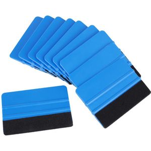 10Pcs Blauw Zuigmond Vilt Rand Schraper Auto Decals Vinyl Wrapping &amp; Tint Gereedschap