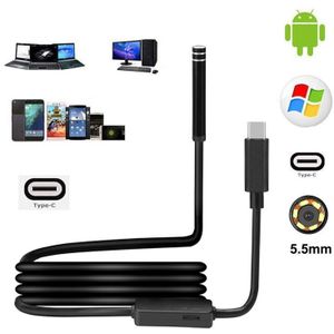 Usb Endoscoop Android Camera 5.5Mm Lens Snake Kabel Buis Endoscoop Type-C Telefoon Camera Waterdichte Borescope Led Licht