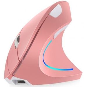 Oplaadbare Ergonomische Verticale Muis Draadloze Gaming Computer Muizen 2400 Dpi Optische Usb 5D Roze Mause Met Rgb Licht Voor Gamer