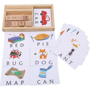 Educatief Kids Toy Fun Geletterdheid Woord Spelling Match Game-Alfabet Brief Blokken Boards Schaken Puzzel Taal