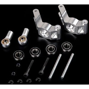 Cnc Een Stuk Achterwiel Lager Base Kit Fit Voor 1/5 Hpi Rofun Rovan Km Baja 5B 5T 5SC Rc Auto Onderdelen-Zilver