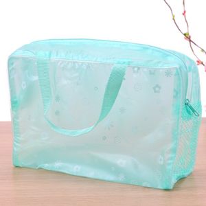 Make-Up Tas Pvc Bloemen Transparante Cosmetische Tas Toilettas Wash Make Up Bag Pouch Reizen Necessarie Organizer Bag
