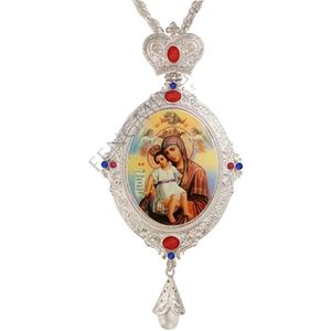 handmatige cross-Set vijzel Griekse Orthodoxe borstvinnen kruis maagd Maria icoon religieuze craft