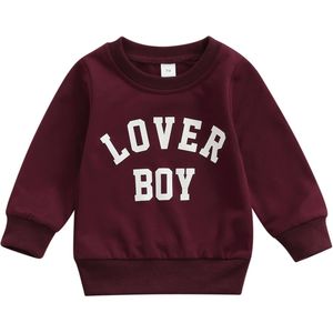 Mode Jongens Herfst Hoodie Peuters Meisjes Leisure Stijl Brief Printing Lange Mouwen Ronde Kraag Eenvoudige Tops Kleding