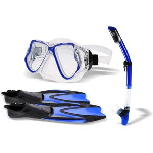 Snorkel Gear Set Snorkel Buis Fin Gehard Duiken Masker Voor Volwassen Paar Zwemmen Vinnen Duiken Glas Snorkel Buis Siliconen