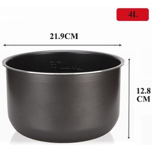 Elektrische Snelkookpan Liner 1.6/3L/4L/5L/6L Non-stick Pot Rijst Pot Innerlijke gal Zwart Kristal Innerlijke Accessoires Fornuis Onderdelen