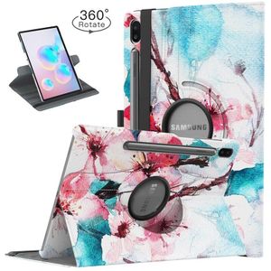 Case voor Samsung Galaxy Tab S6 10.5 ,360 Graden Draaibare Multi-Kijkhoek Smart Leather Swivel Case voor Galaxy tab S6