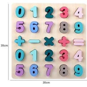 Houten Digitale Alfabet Speelgoed Puzzel Kleur Children 'S Verlichting Vorm Cognitieve Puzzel Vroege Onderwijs Leren Speelgoed 31*2*23Cm