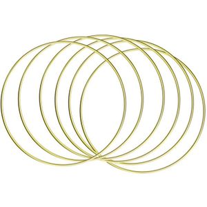 6 Pcs 35Cm Metalen Krans Garland Guirlande Gold Frame Ring Voor Bruiloft Guirlande Decoratie En Diy Dream Catcher Handwerk