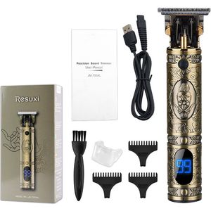 Originele Professionele Elektrische Tondeuse 0Mm Trimmer Cordless Clipper Snijden Portable Haar Snijgereedschappen Voor Mannen Kapper