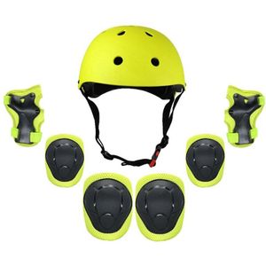 7 Pcs Kid Kind Rolschaatsen Fietshelm Knie Pols Guard Elleboog Pad Set Voor Fiets Helm Bescherming Veiligheid Guard fietsen Pad