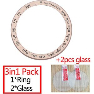 3in1 Pack Anti Scratch Protection Ring Voor Huami Amazfit Gtr 47Mm 42Mm Bezel Ring Saffier Wijzerplaat Styling case Cover + Glas