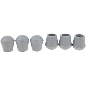 Lot Van 6 Stuks Rubber Tip Voor Vouwen Opvouwbare Driehoek Kruk Krukken Cane Wandelstok Stoel 7/8 Inches