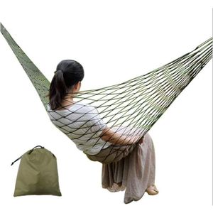 Draagbare Tuin Nylon Hangmat Naaien Stoel Opknoping Mesh Net Enkele Slapen Bed Voor Travel Camping