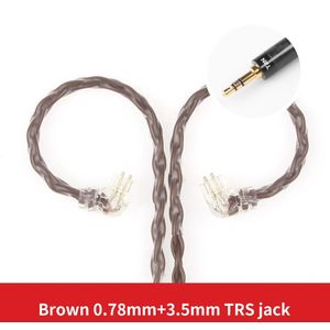 Trn T2S 16 Core Zilveren Kabel Vergulde 2.5 3.5 Mm Plug Voor Qdc 2pin/Mmcx Connector Hifi Upgrade kabel Voor Trn BA5 Vx Cca CA16