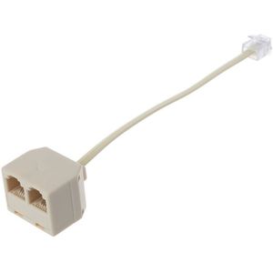 Telefoon Splitter RJ11 6P4C 1 Male Naar 2 Vrouwelijke Adapter RJ11 Om RJ11 Separator