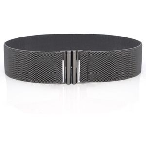 Taille Riem Vrouwen Riem Corset Brede Elastische Jurk Riem Luxe Stretch Elastische Brede Corset Metalen Gesp Tailleband