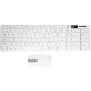Wireless Slim Wit Toetsenbord + Draadloze Optische Muis Set Voor Pc En Laptop