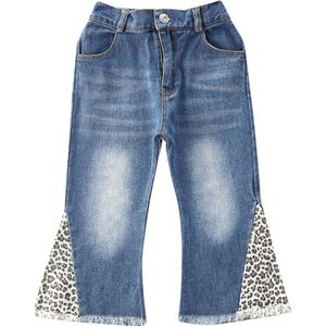 Baby Broek Pasgeboren Casual Broek Zomer Jongens Meisjes Mode Denim Jean Luipaard Print Hoge Taille Sport Broek