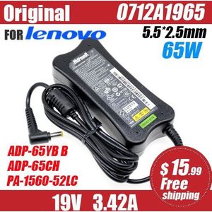 Originele 19V 3.42A 65W Ac Adapter Laptop Oplader Voor Lenovo Y410 C466 G455 410M U165 U350 C200 0712A1965 PA-1650-52LC ADP-65YB