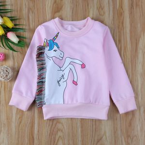 Eenhoorn Kids Baby Meisjes Warme Truien Sweatshirt Casual Lente T-shirt Kleding
