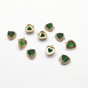 ! 14X12Mm 50 Stuks Zirconia/Crystal Heart Shape Charm Voor Oorbellen Maken Oorbellen Onderdelen Hand Made sieraden Diy