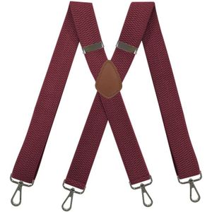 3.5*120Cm Mannen Bretels Hoge Elastische Verstelbare 4 Sterke Clips Jarretel Heavy Duty X Terug Broek Bretels
