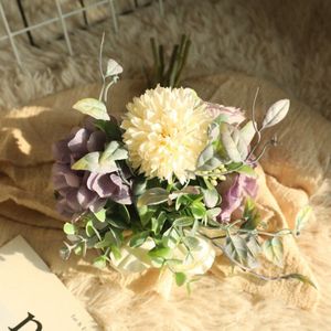 Kunstmatige Bloemen Bruid Bedrijf Bloemen Klaring Vazen Voor Centerpieces Voor Bruiloften Home Decoratie Accessoires Diy Box