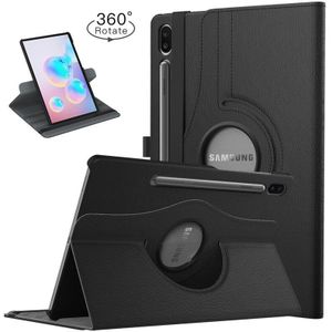 Case voor Samsung Galaxy Tab S6 10.5 ,360 Graden Draaibare Multi-Kijkhoek Smart Leather Swivel Case voor Galaxy tab S6