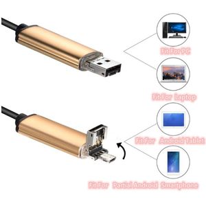 7.0Mm Mobiele Telefoon Android Endoscoop 2-In-1 Hd IP67 Waterdicht 1 Meter Lengte 6LED Mobiele Telefoon computer Universele Endoscoop